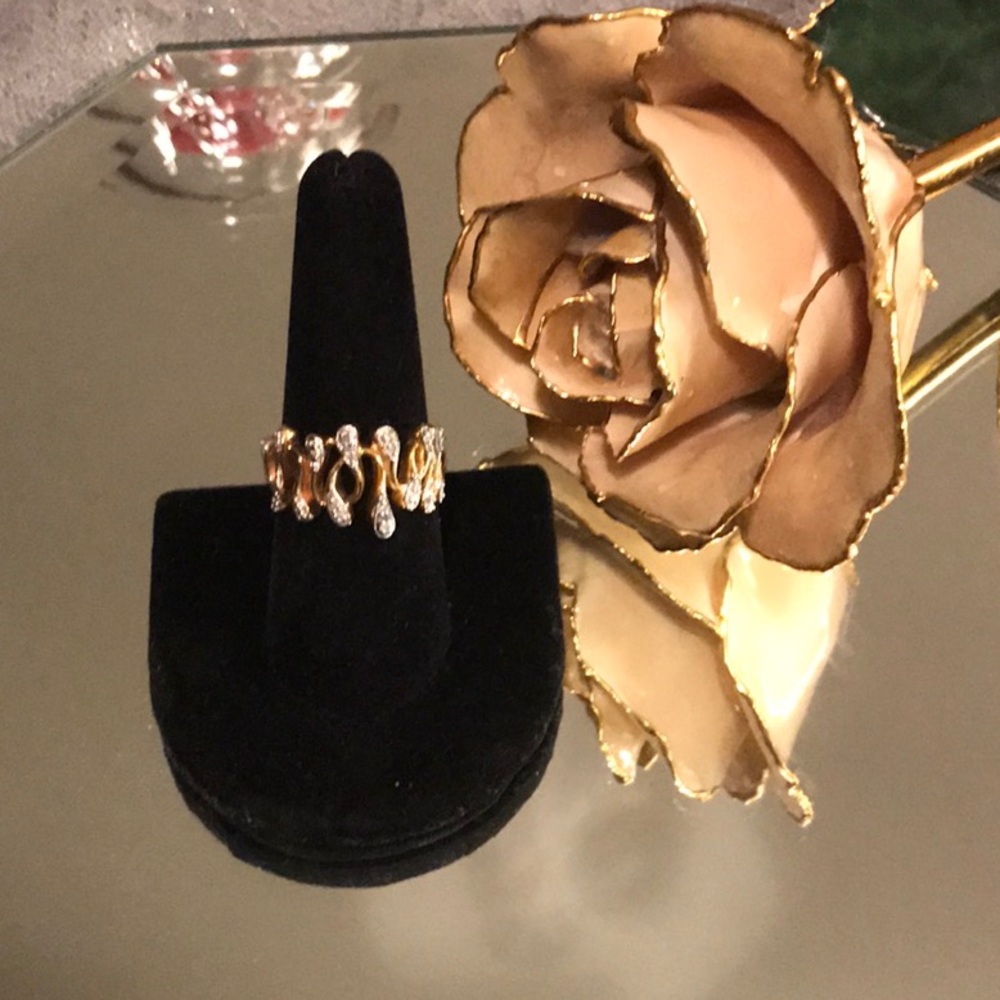 10k gold over .925 sterling silver ring!